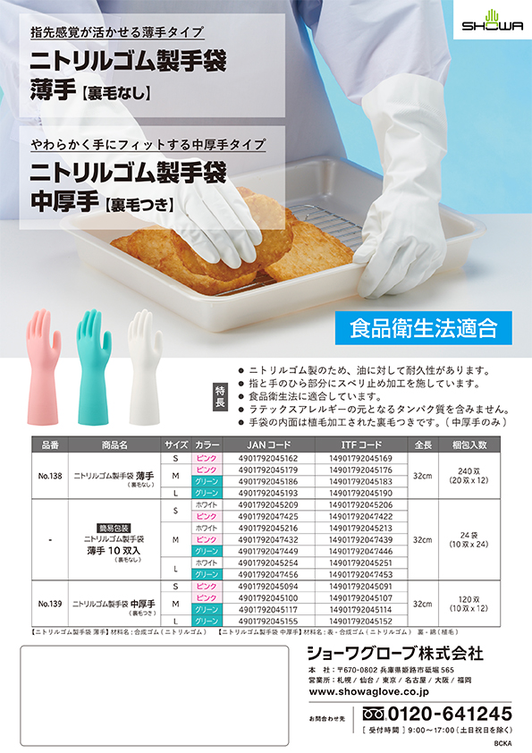 ニトリルゴム製手袋 リーフレットを見る