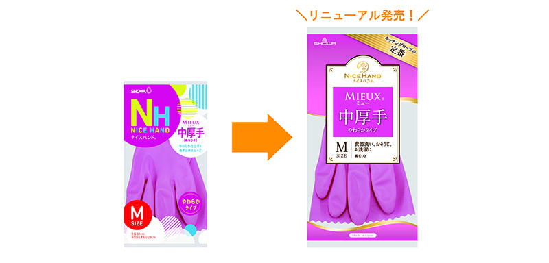 ショーワグローブ ナイスハンドミュー 中厚手 片手 左1本 Mサイズ ピンク - 4