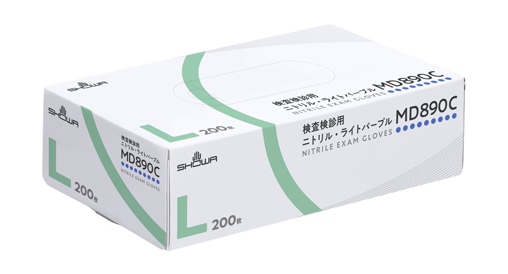 検査検診用ニトリル・ライトパープル MD890C 200枚 | SHOWA