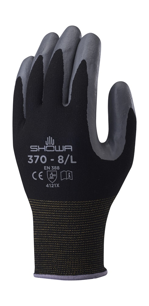 (まとめ)ショーワグローブ 組立グリップ3双 L/ブラック〔×30セット〕 15双組 組立グリップ 3双パック×5セット(15双