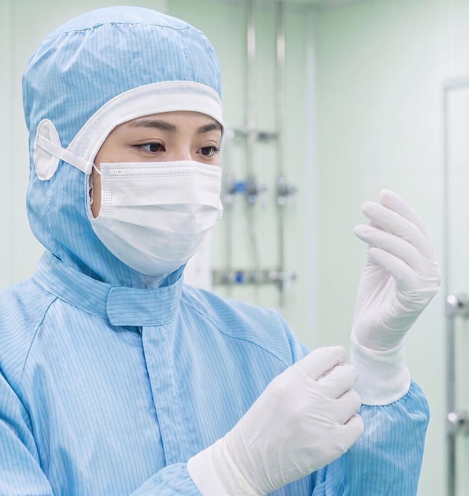 ユース画像(CD731ニトリルゴム製化学防護手袋 使いきりタイプ(クリーンパック)100枚入)