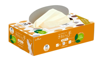 （パッケージ画像（ナイスハンド きれいな手 つかいきりグローブ 天然ゴム100枚入M））
